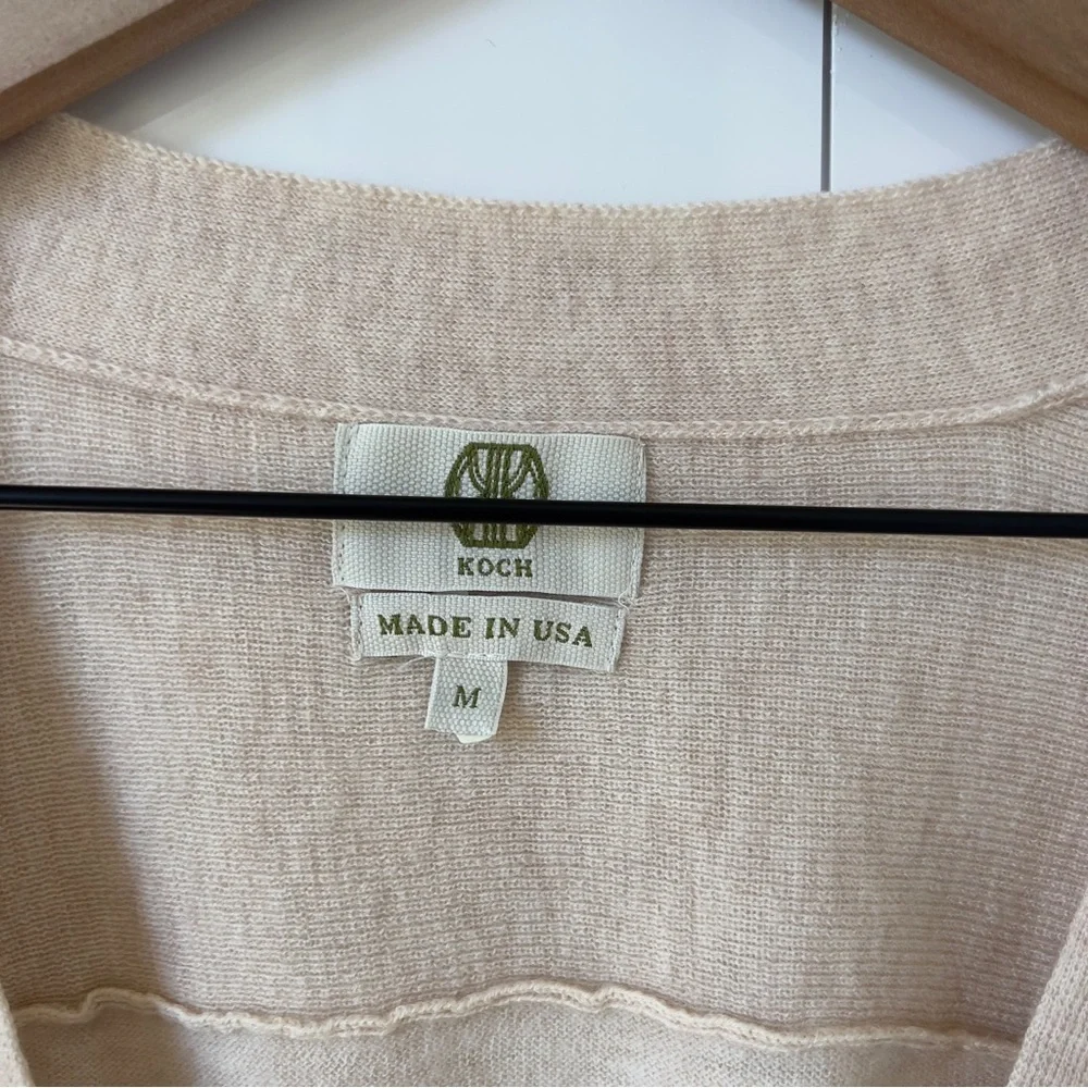 KOCH Longfellow Octopus Cardigan in Tan / Beige